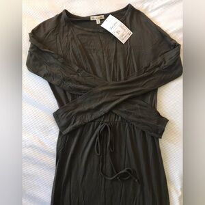 Stevie Hender olive Jersey long sleeve dress, size S